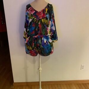 Bright floral romper